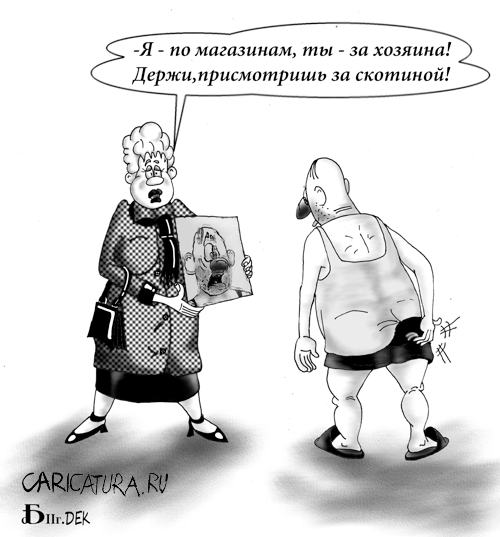Карикатура "Зеркало", Борис Демин