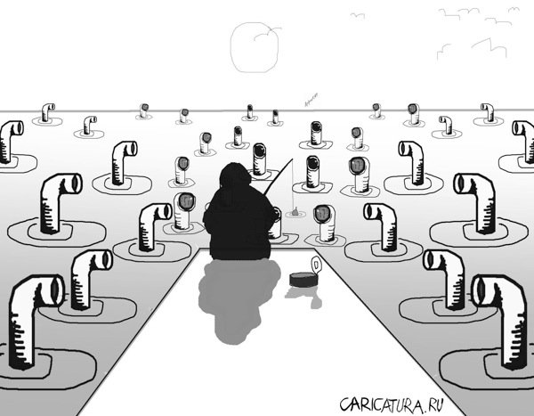 Карикатура "Рыбалочка в Персидском заливе", Олег Дорохов
