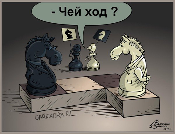 Карикатура "Дуэль", Валентин Дубинин