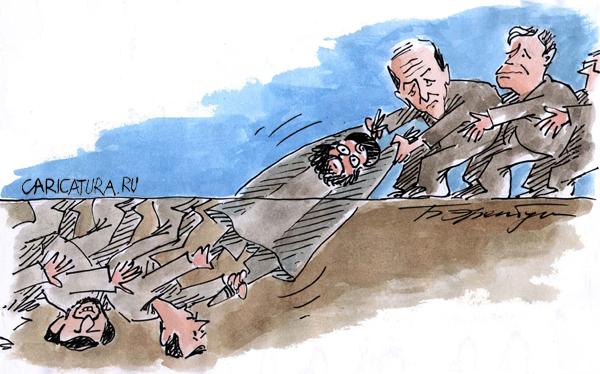 Карикатура "Перетягивание", Борис Эренбург