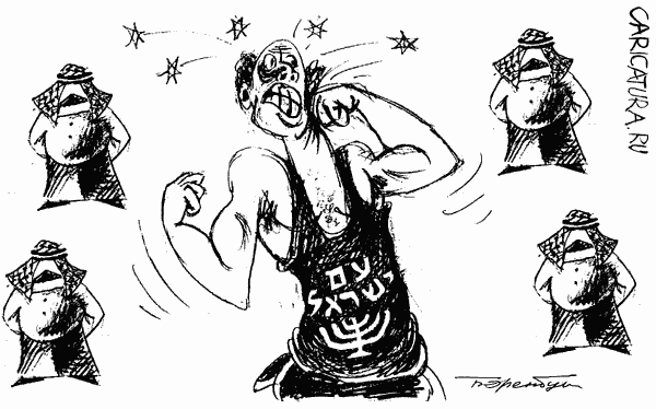 Карикатура "Удары", Борис Эренбург