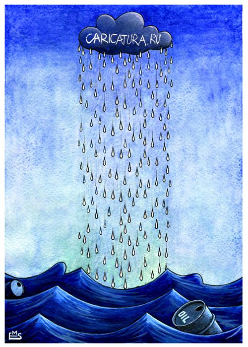Карикатура "Дождь", Махмуд Эшонкулов