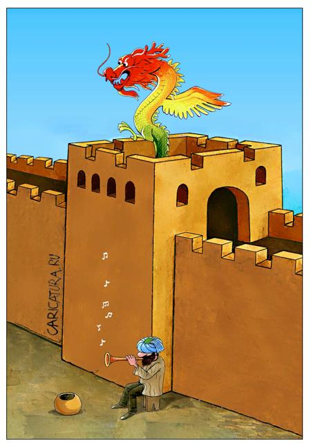 Карикатура "Дракон", Махмуд Эшонкулов