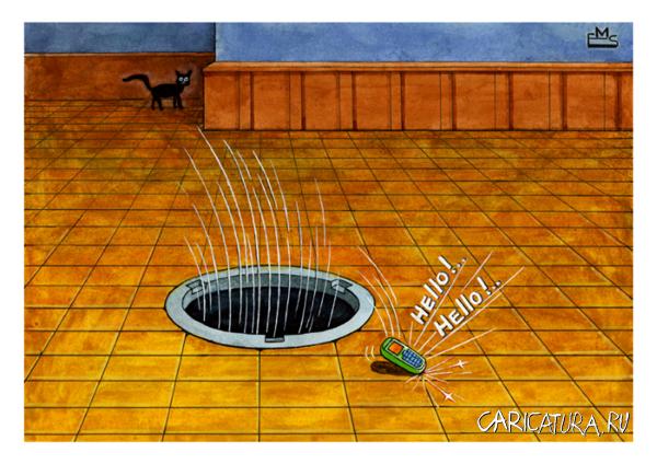 Карикатура "Колодец", Махмуд Эшонкулов