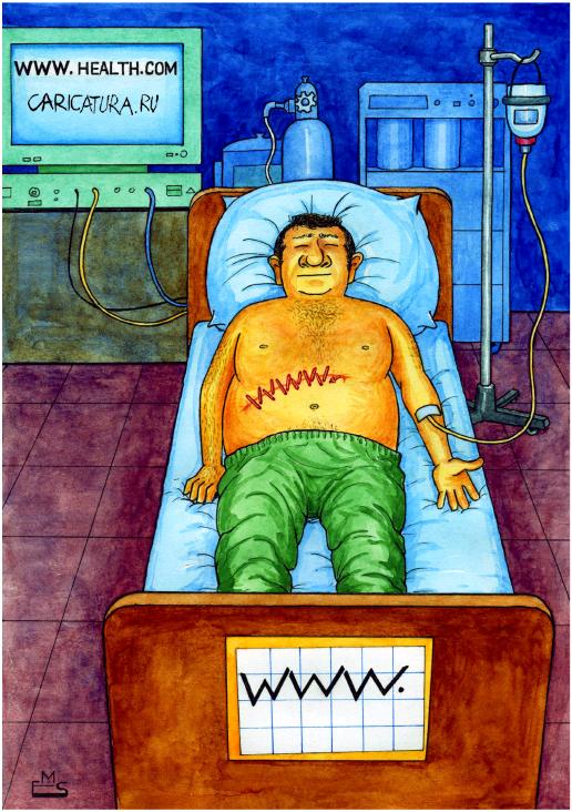 Карикатура "Профессиональная травма", Махмуд Эшонкулов