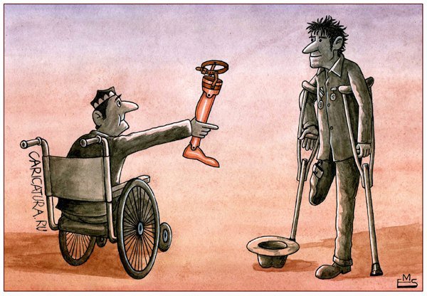 Карикатура "Протез", Махмуд Эшонкулов