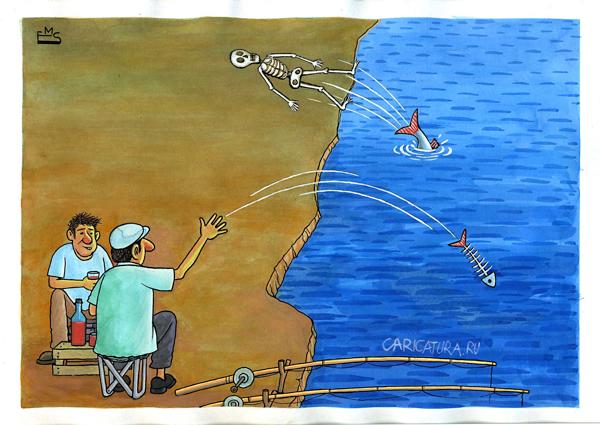 Карикатура "В ответ", Махмуд Эшонкулов