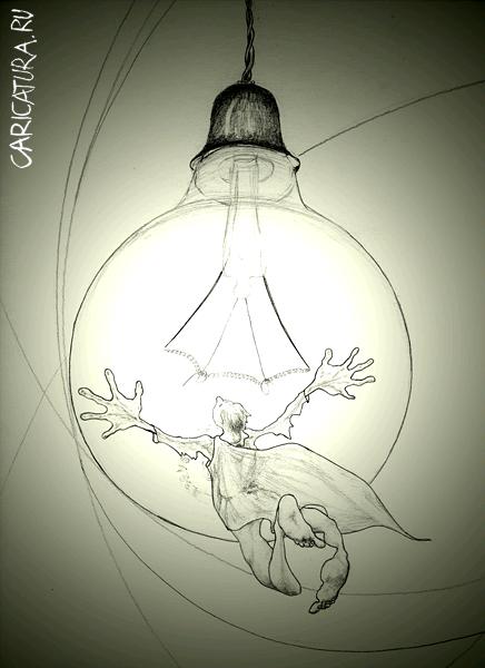 Карикатура "К свету", Евгений Файн