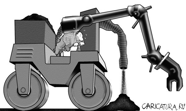 Карикатура "Ударим велопробегом по бездорожью", Роман Федотов