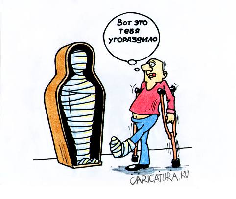 Карикатура "Угораздило", Игорь Галко