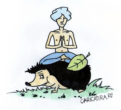 Карикатура "Йог", Игорь Галко