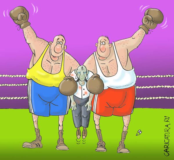 Карикатура "Олимпиада 2004: Бокс", Виталий Гринченко
