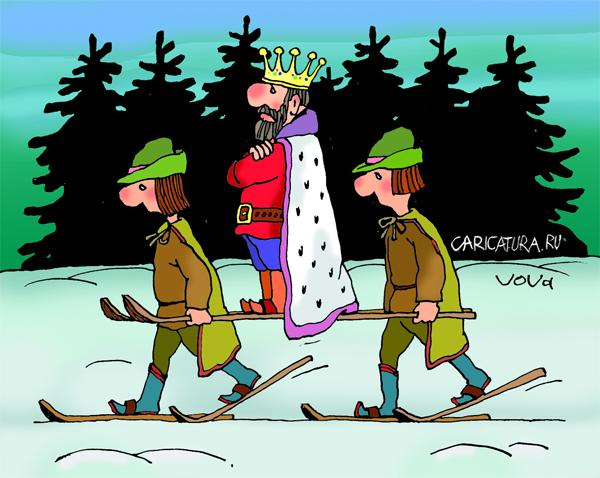 Карикатура "Королевская гонка", Владимир Иванов