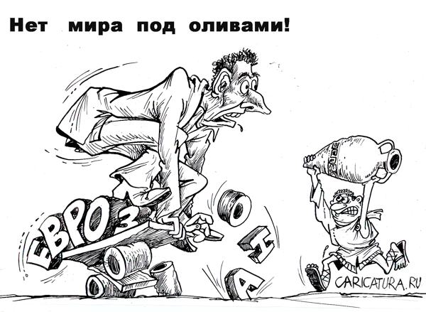 Карикатура "Нет мира под оливами", Бауржан Избасаров