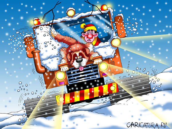 Карикатура "Снегоход", Игорь Конденко