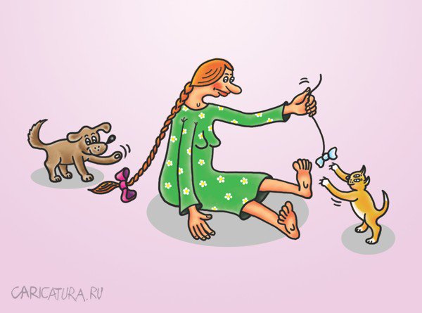 Карикатура "Веселая семейка", Александр Кузнецов