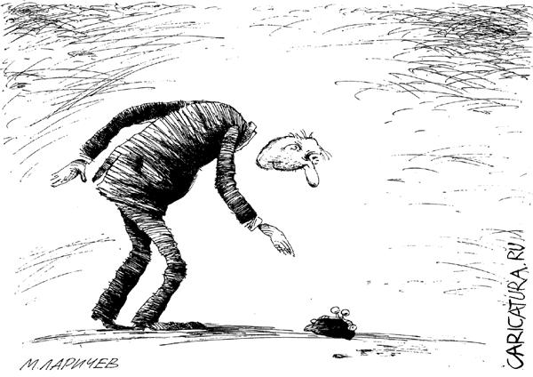 Карикатура "Кошелек", Михаил Ларичев
