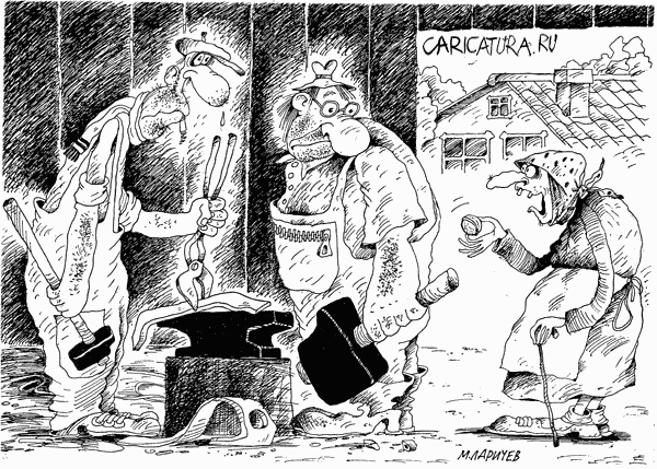 Карикатура "Орешек", Михаил Ларичев