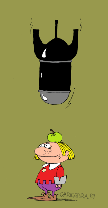 Карикатура "Попал", Михаил Ларичев