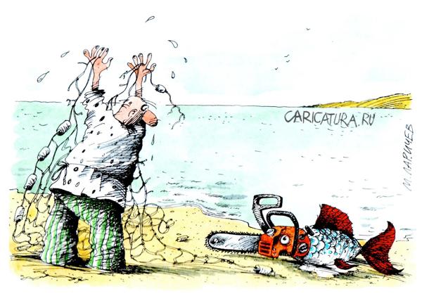 Карикатура "Рыбка", Михаил Ларичев