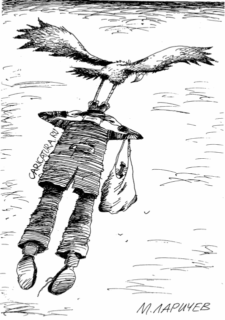 Карикатура "Шляпа", Михаил Ларичев