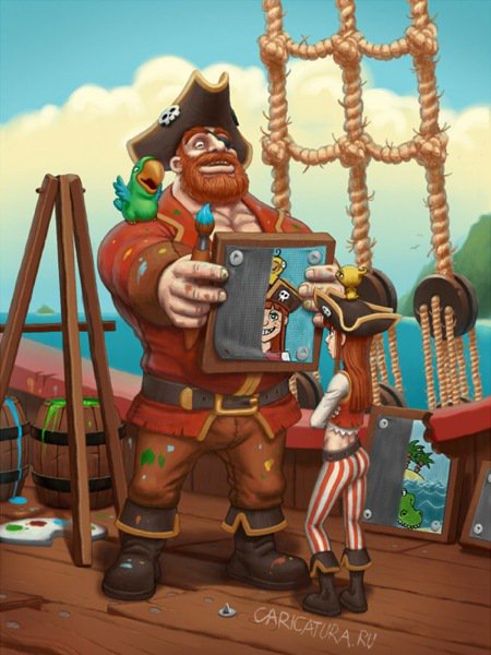 Карикатура "Пираты", Дмитрий Лобанов