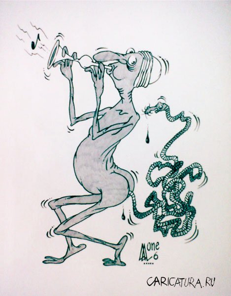 Карикатура "Аскарида", Андрей Лупин