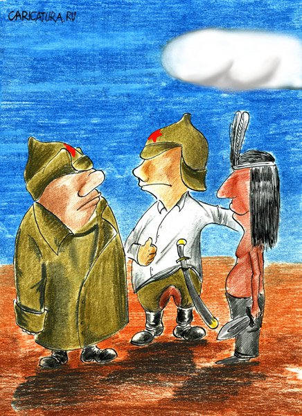Карикатура "Доброволец", Олег Малянов