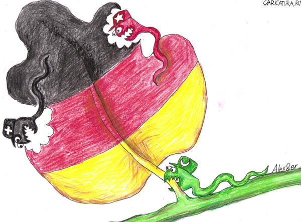 Карикатура "Краски немецкой осени", Александр Матис
