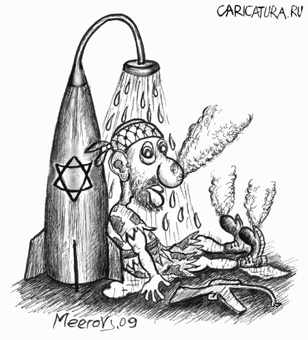 Карикатура "Холодный душ", Владимир Мееров