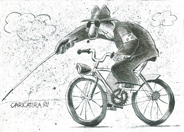Карикатура "Велосипедист", Мирослав Мирчев
