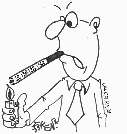 Карикатура "Курить - здоровью вредить!", Еркебулан Молдабеков