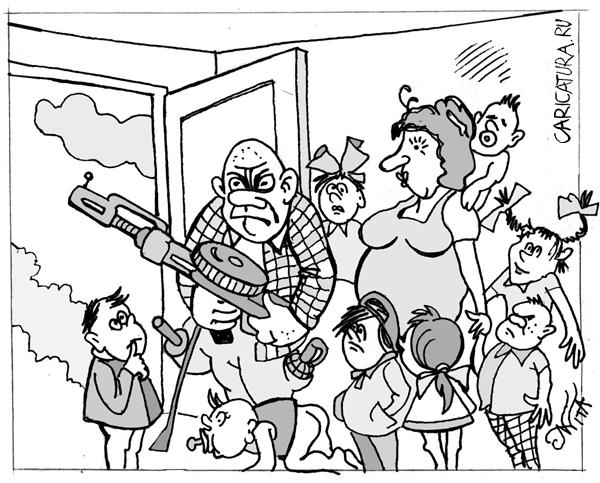 Карикатура "В ожидании аиста", Виталий Найдёнов