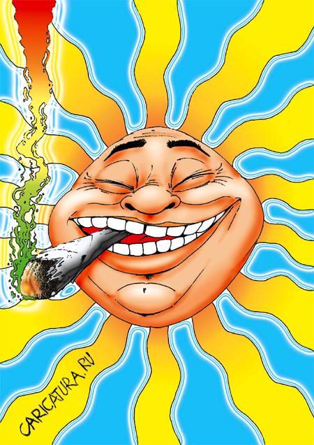 Карикатура "Солнце Ямайки", Александр Никитюк
