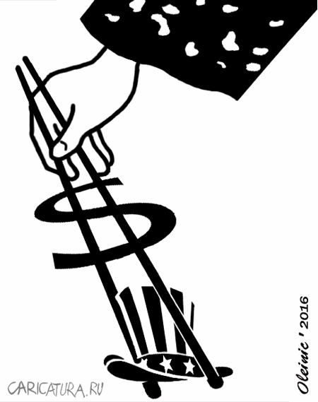 Карикатура "Китайские палочки", Алексей Олейник