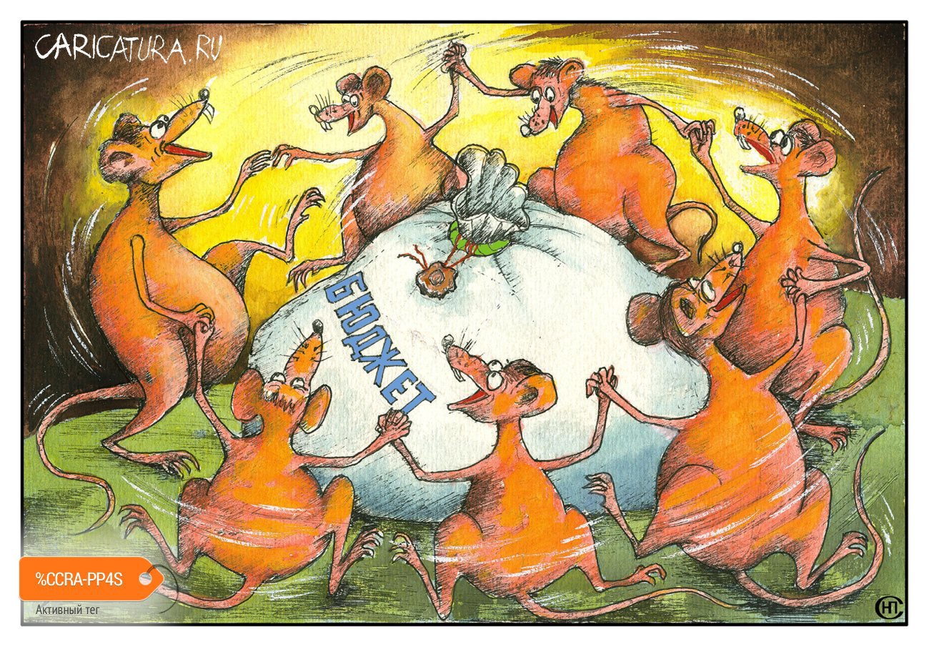 Карикатура "Был бы бюджет, а крысы найдутся", Николай Свириденко