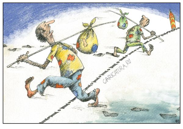 Карикатура "Где нас нет, там тоже плохо", Николай Свириденко