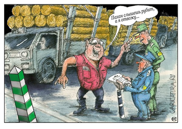 Карикатура "Откуда дровишки?..", Николай Свириденко