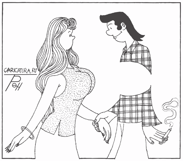Карикатура "Две половинки", Фам Ван Ты