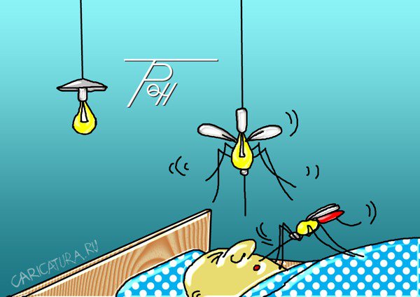 Карикатура "Комары", Фам Ван Ты
