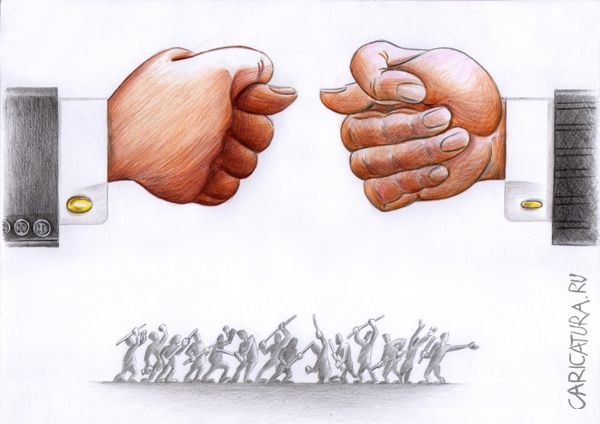 Карикатура "Политика", Николай Попов