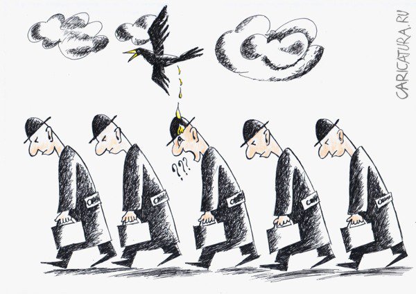 Карикатура "Птица", Николай Попов