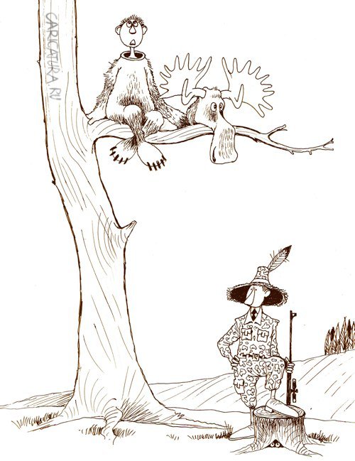 Карикатура "Дело в шляпе", Александр Попов
