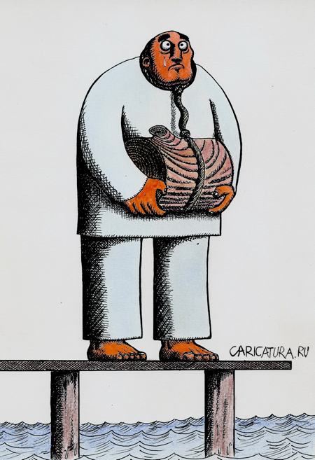Карикатура "Самоубийца", Дмитрий Ра