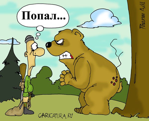 Карикатура "Попал", Алексей Рогожин