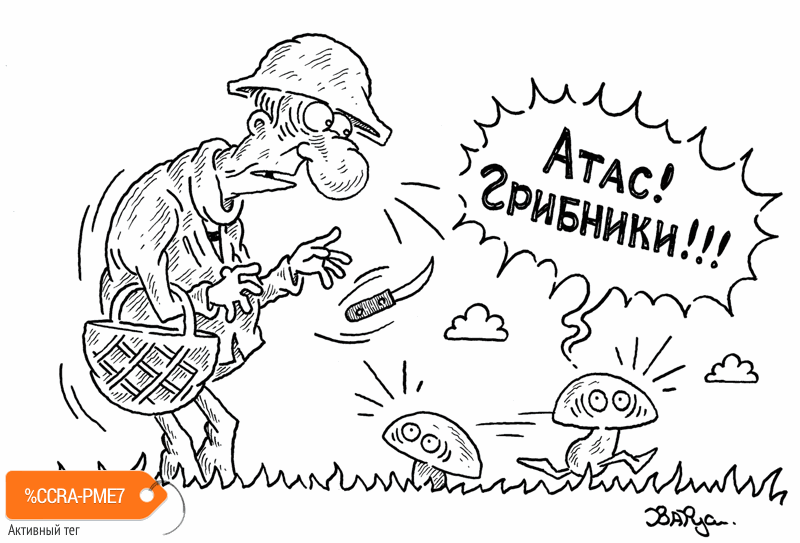 Карикатура "Грибы", Руслан Валитов