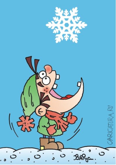 Карикатура "Снежинка", Руслан Валитов