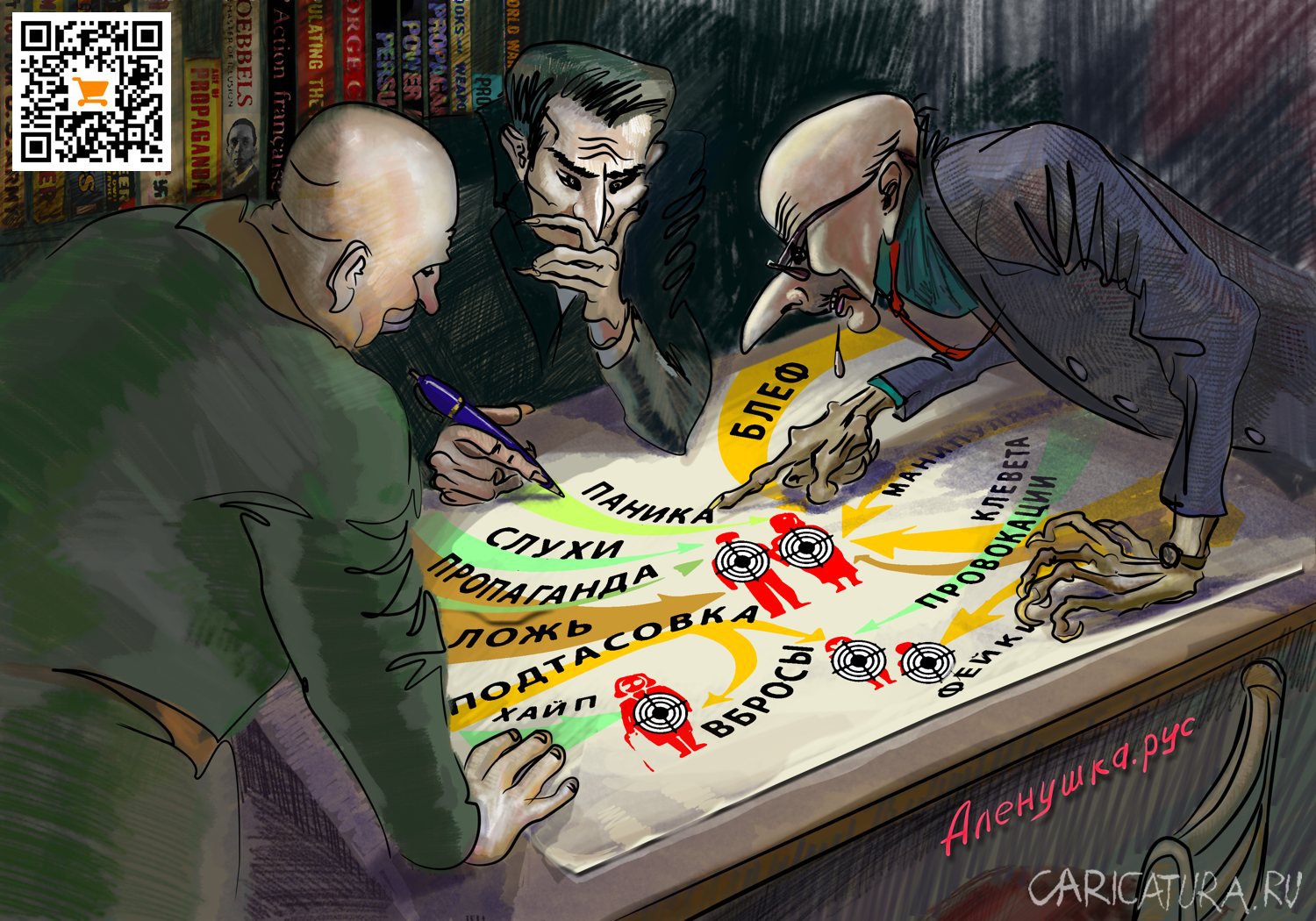 Карикатура "Битва за умы", Алёна Рязанова