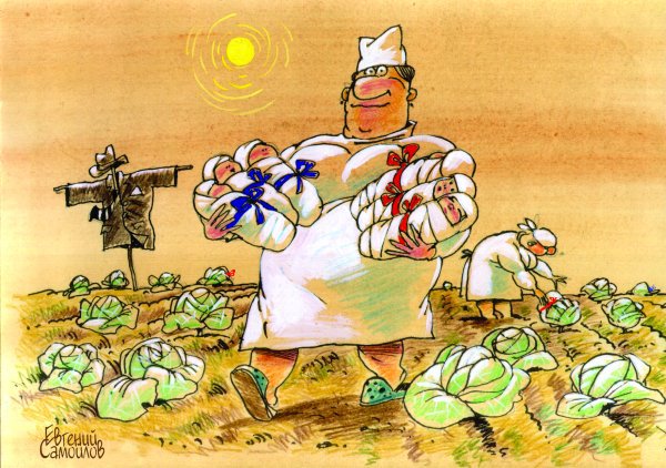 Карикатура "Урожай", Евгений Самойлов