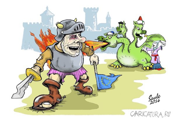 Карикатура "Немочь европыдная", Uldis Saulitis